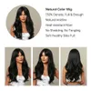 Synthetic Wigs Cosplay Wigs EASIHAIR Long Black Wigs Cosplay Body Wave Synthetic Wigs with Bangs for White Black Women Brazilian American Natural Hair 240328 240327