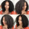 Perucas sintéticas mongol afro kinky encaracolado perucas dianteiras para mulheres sem cola pré-arrancadas com cabelo de bebê encaracolado perucas de cabelo humano peruca de onda profunda 240328 240327