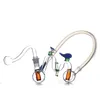 Großhandel Shisha Bubbler Rauchen Wasserpfeife Tasche Kleine Fahrradform 10mm Gelenk Glas Ölbrenner Bong Double Perc Recycler Ashcatcher mit Glas Ölbrenner Rohr