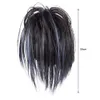 Perruques synthétiques Messy Bun Wig Claw Clip Fluffy Réaliste Naturel Soyeux Haute Température Fibre Cheveux Femmes Filles Ébouriffé Updo Court Poney 240328 240327