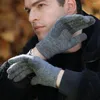 Cycling Gloves 1pair Warm Autumn Winter Men Women Thick Plush Touch Screen Knitted Wool Mitts Full Finger Mittens Sport