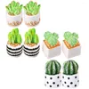 Decoratieve Bloemen Kunstmatige Cactus Kleine Plantenpotten Beeldjes Mini Hars Decor Potplanten Thuis