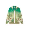 24SS Casablanca Flower Bird Coconut Tree Vakantie Shirt Mannen en vrouwen Designer Hawaiian Long Sleeved Shirt Casablanc 8