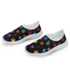 Lägenheter InstantArts Mesh Women Casual Shoes Rainbow Color Dog Paw Pattern Printing Breattable Flats Kvinnlig slip på Sneakers Sapato Lady