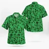 Mäns avslappnade skjortor 2024 3D tryckt fråga Mark Hawaiian skjorta sommaren kort ärmstrand stor