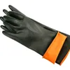 354555cm Black Gloves Heavy Duty Rubber Acid Alkali Resistant Chemical Work Safety For Industry Labor Protective Glove 240314