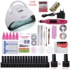 Kit Set per unghie 114w Lampada UV a LED per manicure 12/22 pezzi Set di smalti per gel Kit Soak Off Gel per unghie per Nail Art Set Hine Tools