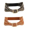 Belts Teenagers Hollow Out Grommet Buckle Waist Straps Underbust Corset Coat Jeans Male Woman Fashion Formal Waistband