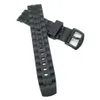 Titta på Bands 22mm Men's Extra Long Silicone Rubber Band Strap Armband Black Steel Buckle Fit For EF-550PB-1AV292G