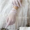 Свадебные перчатки, креативные ажурные красивые белые свадебные перчатки с цветочницей для девочек, расшитые бисером для невесты, Прямая доставка, аксессуары для вечеринок, мероприятий, Дхасу