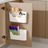 Kök förvaring 652f uppsättning av 2 plast wrap box självhäftande arrangör rack för skåp dörr multifunktionshylla