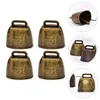 Party Supplies 4 PCS Metal Cow Bell Iron Stora klockor Mini Anti-Farming Accessories Bronze