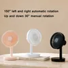 Electric Fans Desktop Fan Rechargeable Small Portable Luft Condition Equipment Auto Rotate Fan 3-Speed ​​Wind Silent For Home Office 240319