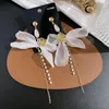 Dangle Earrings Women's Summer Lace Bow Pearl Tassel Fashion Simple Women Jewelry Exquisite 2024 Trend Stud