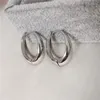 Hoop Ohrringe 925 Silber Überzogene Wasser Tropfen Oval Ohrring Für Frauen Mädchen Party Hiphop Punk Schmuck Geschenk Eh904