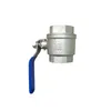Stainless steel ball valve with steel handle
