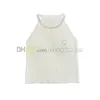 Rhinestone Neck Tanks Top Women Sleeveless Sport Vest Summer Casual Style Vests Knitted Tees