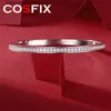 Charme pulseiras cosfix real d cor 2mm moissanite completa para mulheres s925 placa de prata esterlina pt950 jóias finas presente atacado l240319