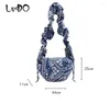 Totes Cotton Paisley Pattern Stampa Hobo Bag Gypsy Hippie Cintura a pieghe Cute Sling Messenger Adolescente femminile Boho Boho