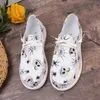 Scarpe Casual da donna di grandi dimensioni con stampa zucca di Halloween Sneakers moda donna tela piatta traspirante Zapatillas Mujer