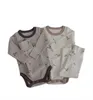 Katoenen outfit lente herfst pasgeboren baby peuter jongens meisjes kleding romper broek babykleding set