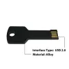 شكل مفتاح معدني محرك أقراص فلاش USB 64 جيجابايت محركات القلم الأسود