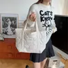 Totes Compact Carry Bag Cotton Shoulder Handbag Underarm For Work And School