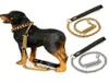 Corda da trazione per cani in acciaio inossidabile oro argento Catena per cani antideflagrante Guinzaglio antimorso per cani di grossa taglia Pitbull Doberman1634797