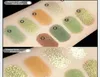 2021 Ny ankomst nio färg Pearl Green Style Color Palette Glitter Makeup Set Eyeshadow glänsande ögonskugga palett vattentät9752378