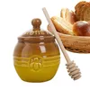 Förvaringsflaskor honung burk behållare klar akryl dispenser sirap flaskhållare kök bärbar kruka för hem