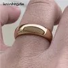 Anillo de bodas clásico de tungsteno de color oro rosa para mujeres y hombres Banda de compromiso de carburo Cúpula Acabado pulido Ancho 8 mm 6 mm 240315