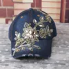 Ball Caps 6 Colors Adults Vintage Delicate Leaves Floral Embroidery Baseball Cap Outdoor Denim Sport Hat For Women Men Accessories 56-58cm