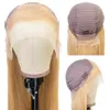 Perruque Lace Front Wig naturelle lisse et transparente, cheveux humains, blond miel 27, 13x4 HD, pre-plucked, pour femmes