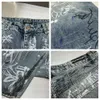 High Version Paris B Runway Style Graffiti Family Denim Pants, Unisex Loose Fitting Os Jeans