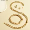 Charm Bracelets 2023 new fashion Necklace Earrings Jewelry Set for woman Gifts L240319