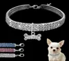 Bling Rhinestone Pet Dog Cat Flar Crystal Puppy Chihuahua Obroże smyczy dla małych średnich psów Mascotas Diamentowa biżuteria Accessori1337314