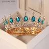 Tiaras Itacazzo Brautkopfbedeckung voller schillerndem Stil, attraktiver luxuriöser goldfarbener Damen-Schönheitswettbewerb, runde Krone (ohne Box) Y240319