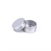 Aluminum Cosmetic Packaging Tins 5g Mini Empty Silver Aluminum Cans Round Candle Spice Tins Cans with Screw Lid Containers