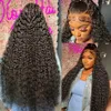 Synthetic Wigs Tewjig 30 40 Inch 250 Density Loose Deep Wave 13x6 HD Transprent Lace Frontal Wig Human Hair Curly 5x5 Gluless Closure Wig Women 240328 240327