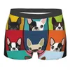 Underpants Men Cute Boston Terrier Animal Boxer Briefs Shorts Panties Breathable Underwear Watercolor Dog Male Humor S-XXL Underpants 24319