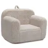 Cadeira infantil com enchimento de espuma Snle ultramacia ALIMORDEN, sofá de leitura sherpa fofinho para meninos e meninas, cinza claro