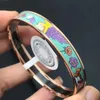 Designer Armreif Edelstahl Gold Schnalle Armband Gemälde Emaille Armbänder Modeschmuck Männer und Frauen Armbänder 18 cm