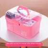 Kits S/l New Handheld Desktop Storage Box Plastic Scissors Makeup Organizer Jewelry Nail Polish Pen Container Manicure Tool Case