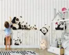 Wallpapers Diantu Custom Wallpaper Nordic Black And White Cartoon Panda Children Room Background Wall Living Bedroom 3d