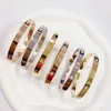 Original 1to1 Cartres Armband 18K Rose Gold Family Female Colorless Full Diamond One Nail Par 18K Gold Mixed Batch Y5S8