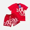 SYNA World Men's Tshirts Set 5a tee tryckt designer t-shirt korta y2k tees Sya World grafisk tshirt och shorts hiphop s-xl