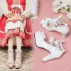 Buty 2022 Nowe wiosenne buty dla kobiet w rozmiarze 2226,5 cm długość perłowa Perl Bak Block Krzyż Cute Lolita Banquet Buty