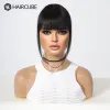 Bangs 100% Human Hair Bangs Hair Clip in Bangs Natural Black Wispy Bang Fringe with Temples Hairpiece for Women Clip on Air Bang 4.5in