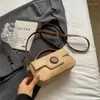 Totes Kontrast Square Bag 2024 Spring Summer Women's Unique Vintage Crossbody Bags Fashion Ladies Versatile Flap Shoulder