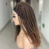 Synthetic Wigs Cosplay Dreadlock Wig Synthetic Hair Headband Crochet Braid Wig Heat Resistant Black Color Wigs For Black Women/Men In Daily 240329